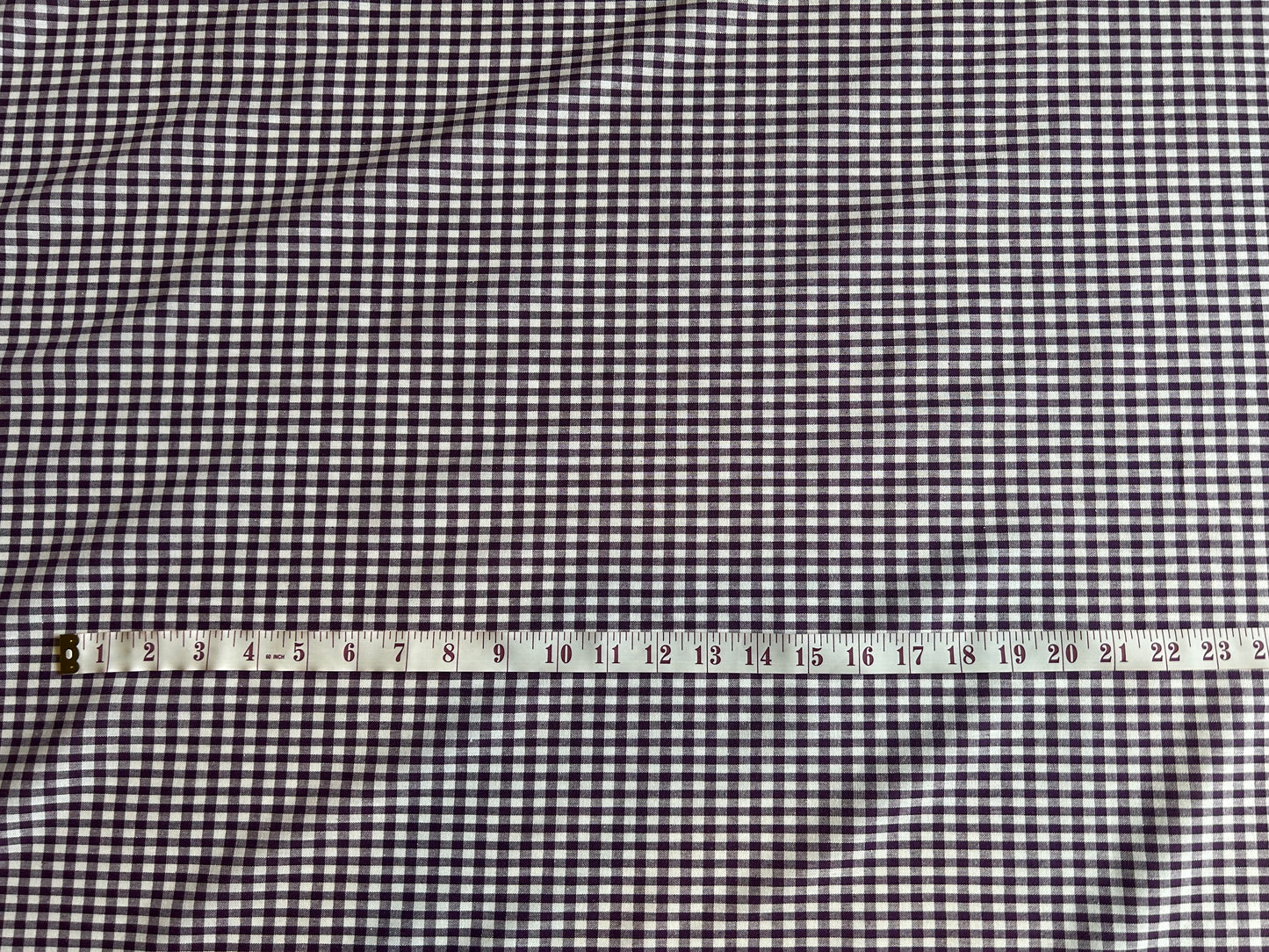 100% Cotton Gingham - Purple