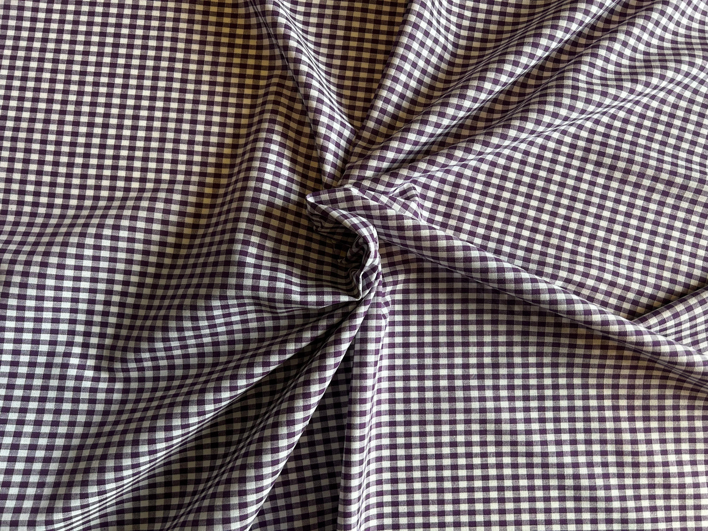 100% Cotton Gingham - Purple
