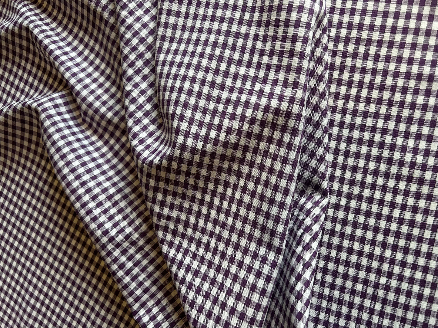 100% Cotton Gingham - Purple