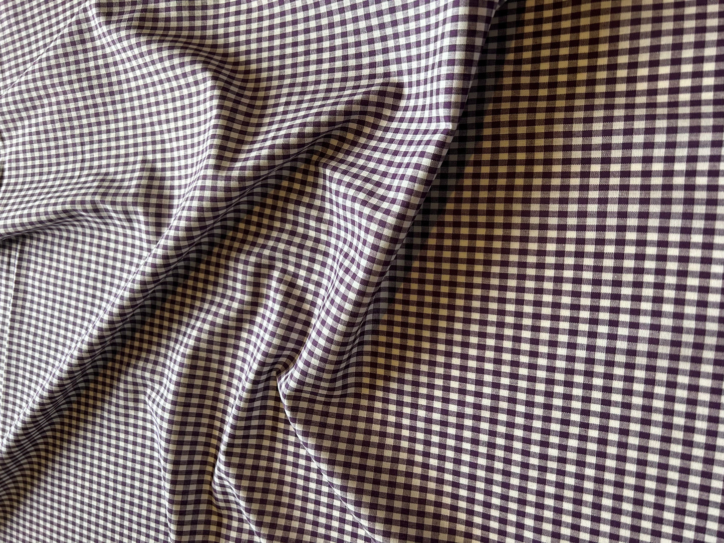 100% Cotton Gingham - Purple