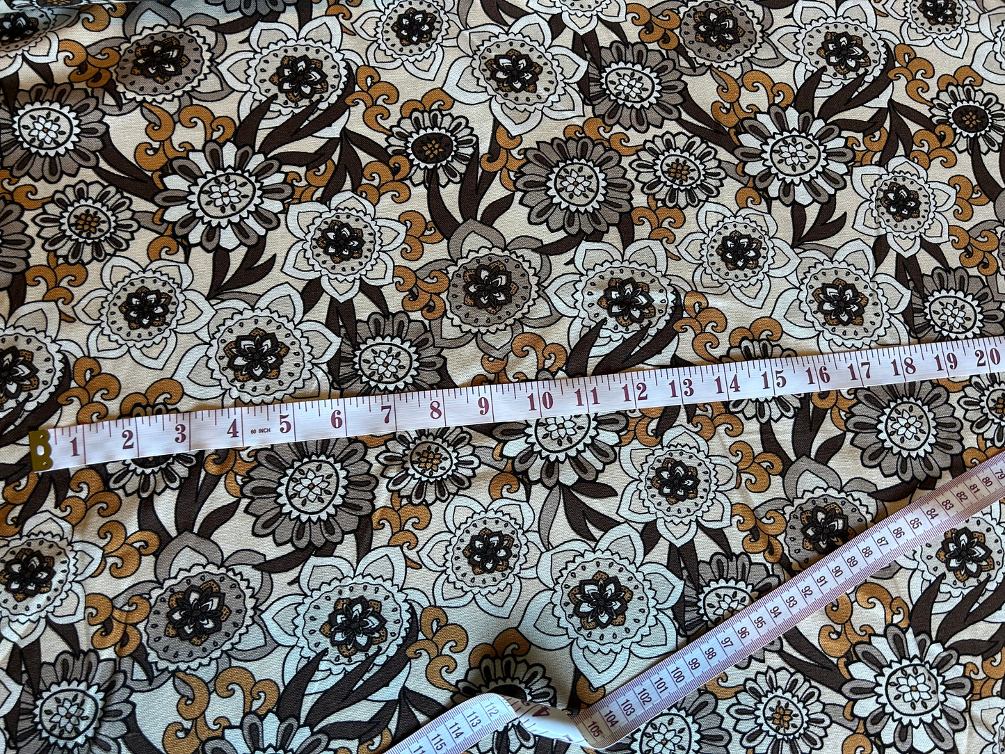 Linen Viscose Print - Sand