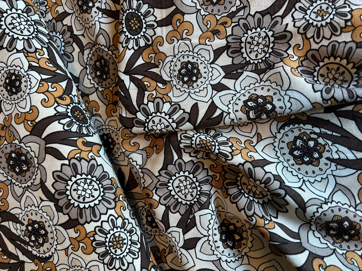 Linen Viscose Print - Sand