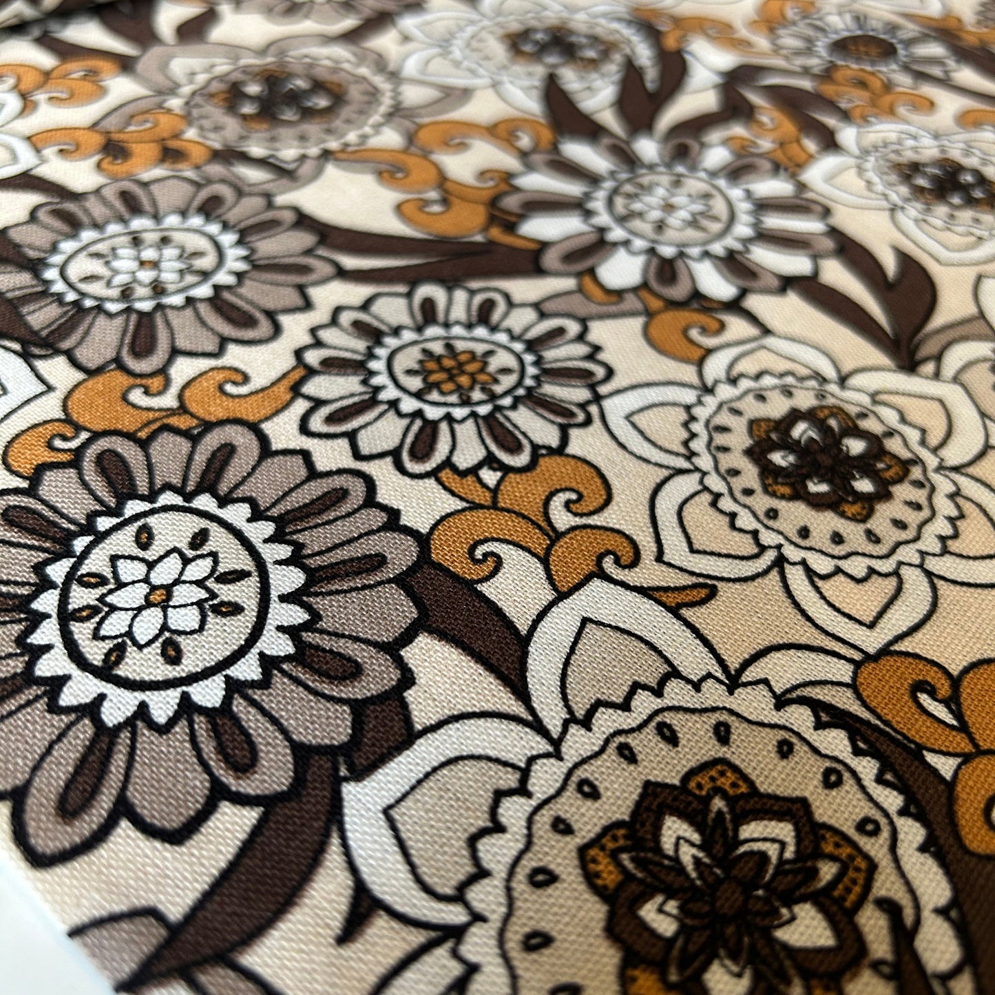 Floral Linen Viscose 70s Print