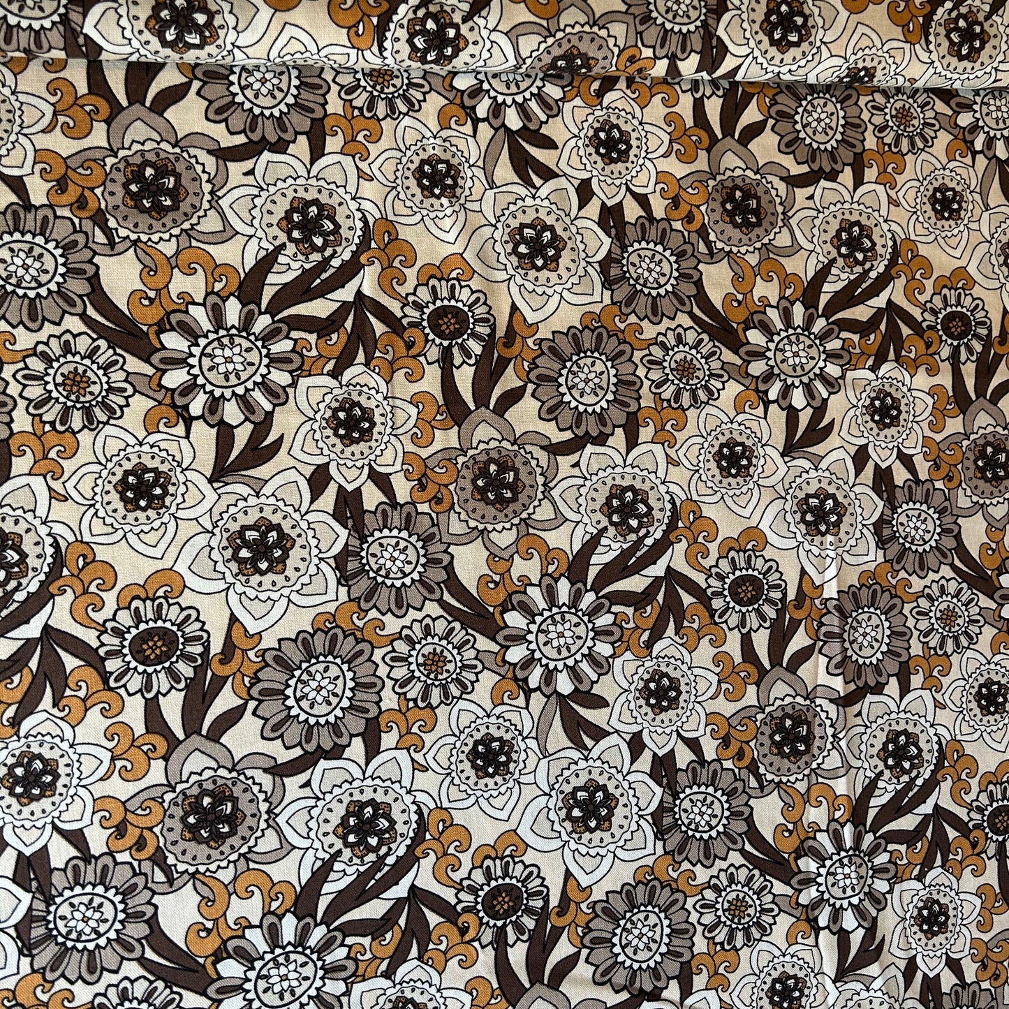 Floral Linen Viscose 70s Print