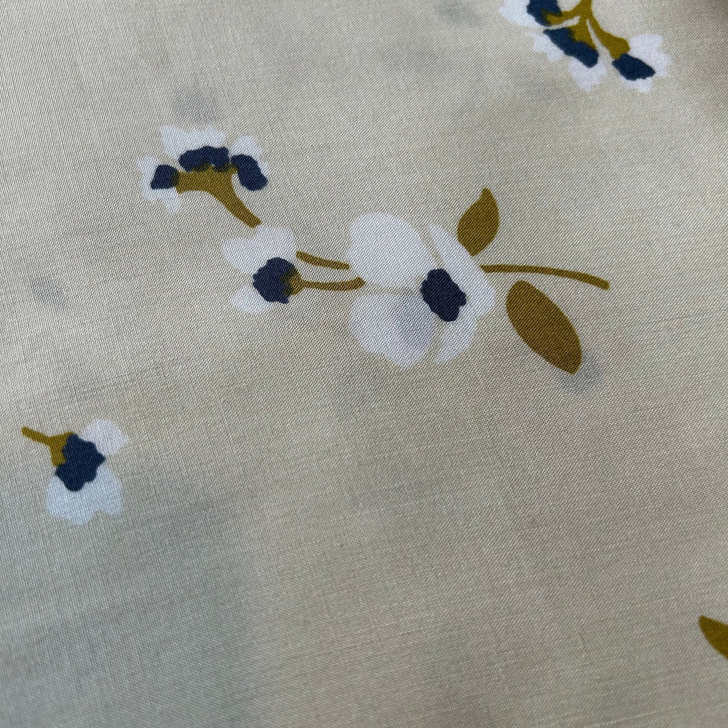 Cream Floral Viscose