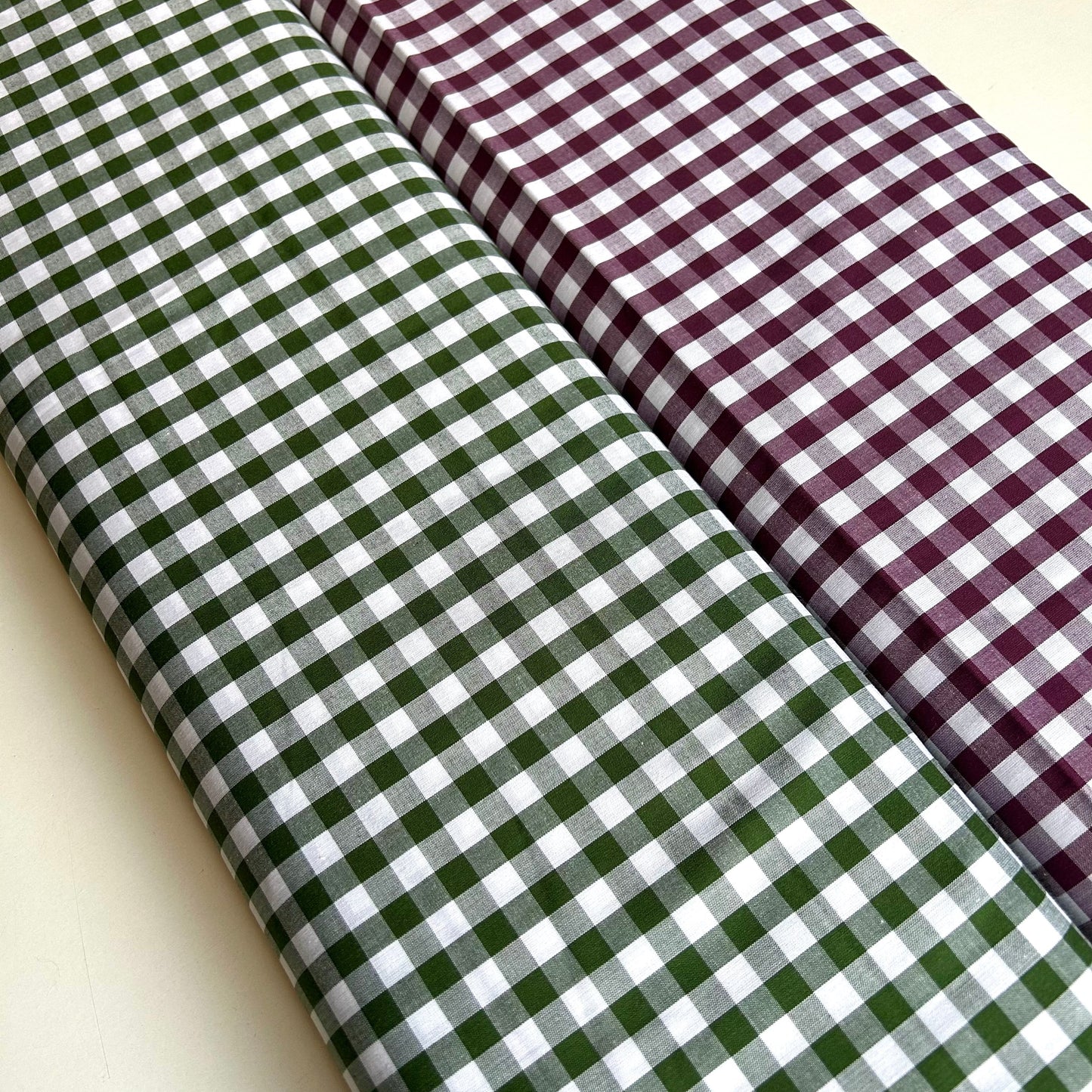 Yarn Dyed 9mm Cotton Gingham - Bottle Green