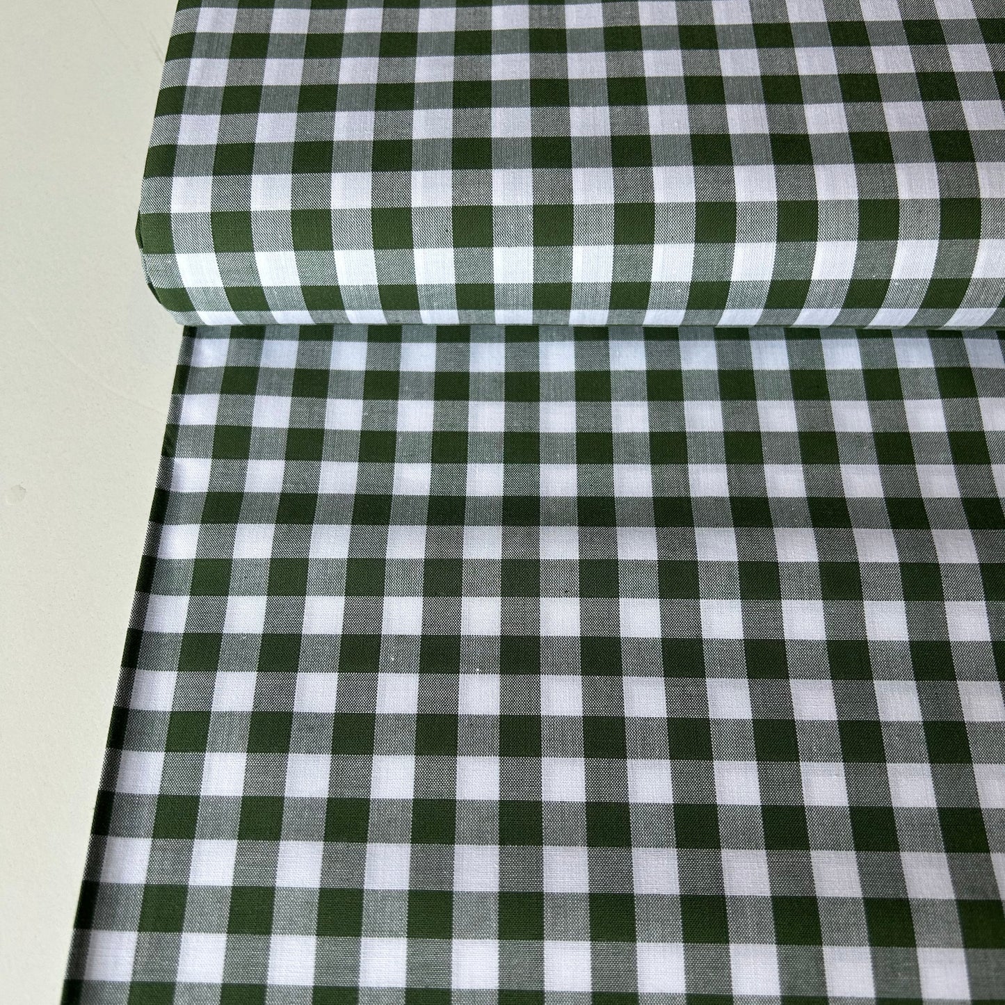 Yarn Dyed 9mm Cotton Gingham - Bottle Green