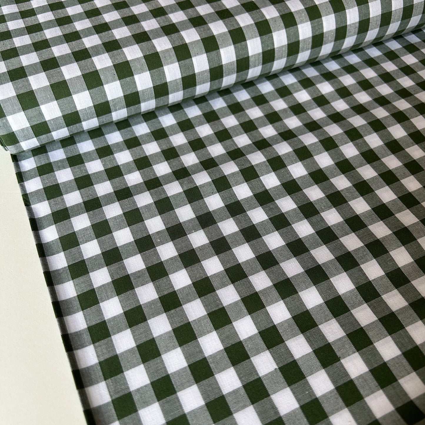 Yarn Dyed 9mm Cotton Gingham - Bottle Green