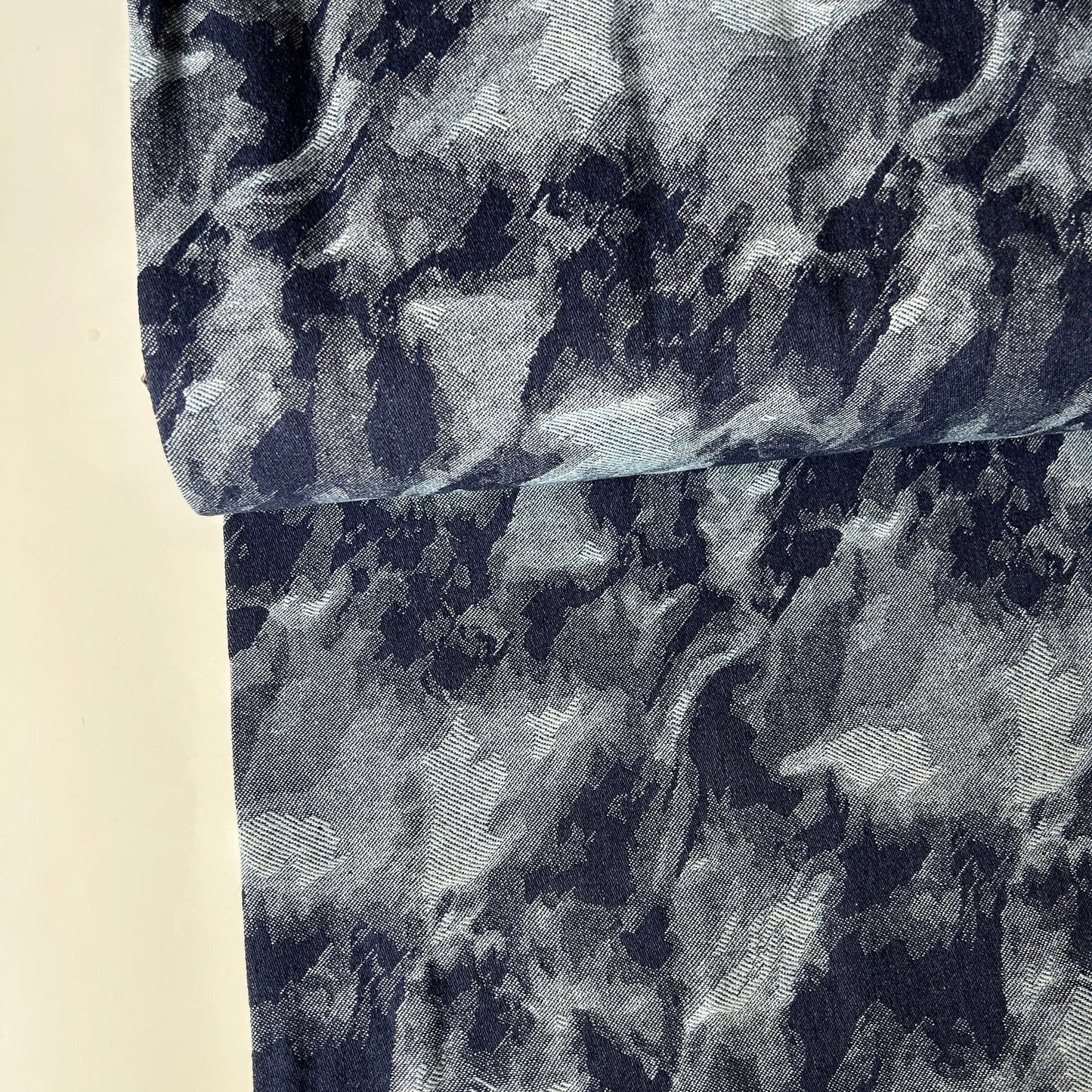 Premium Washed Denim Jacquard Cotton Blend