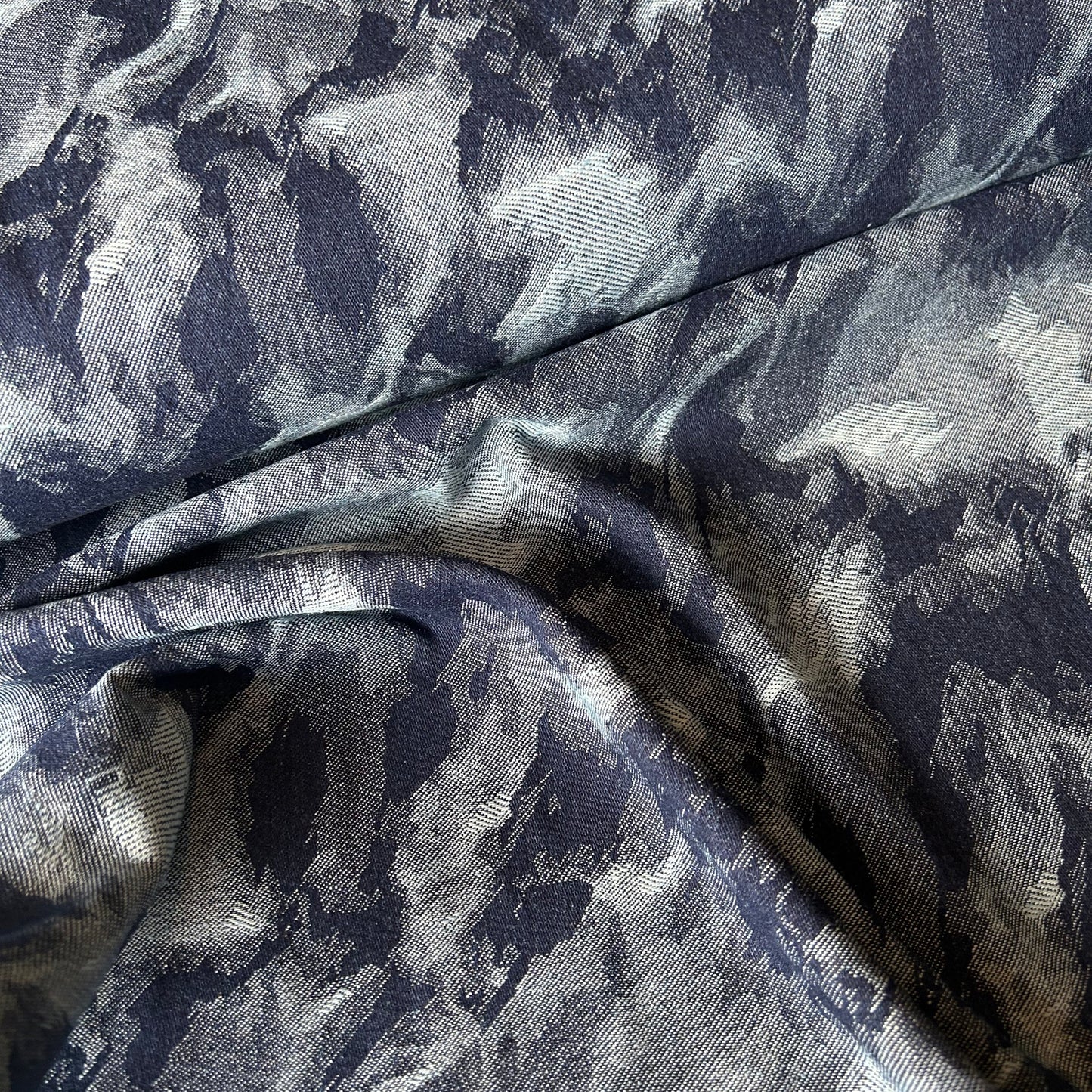 Premium Washed Denim Jacquard Cotton Blend