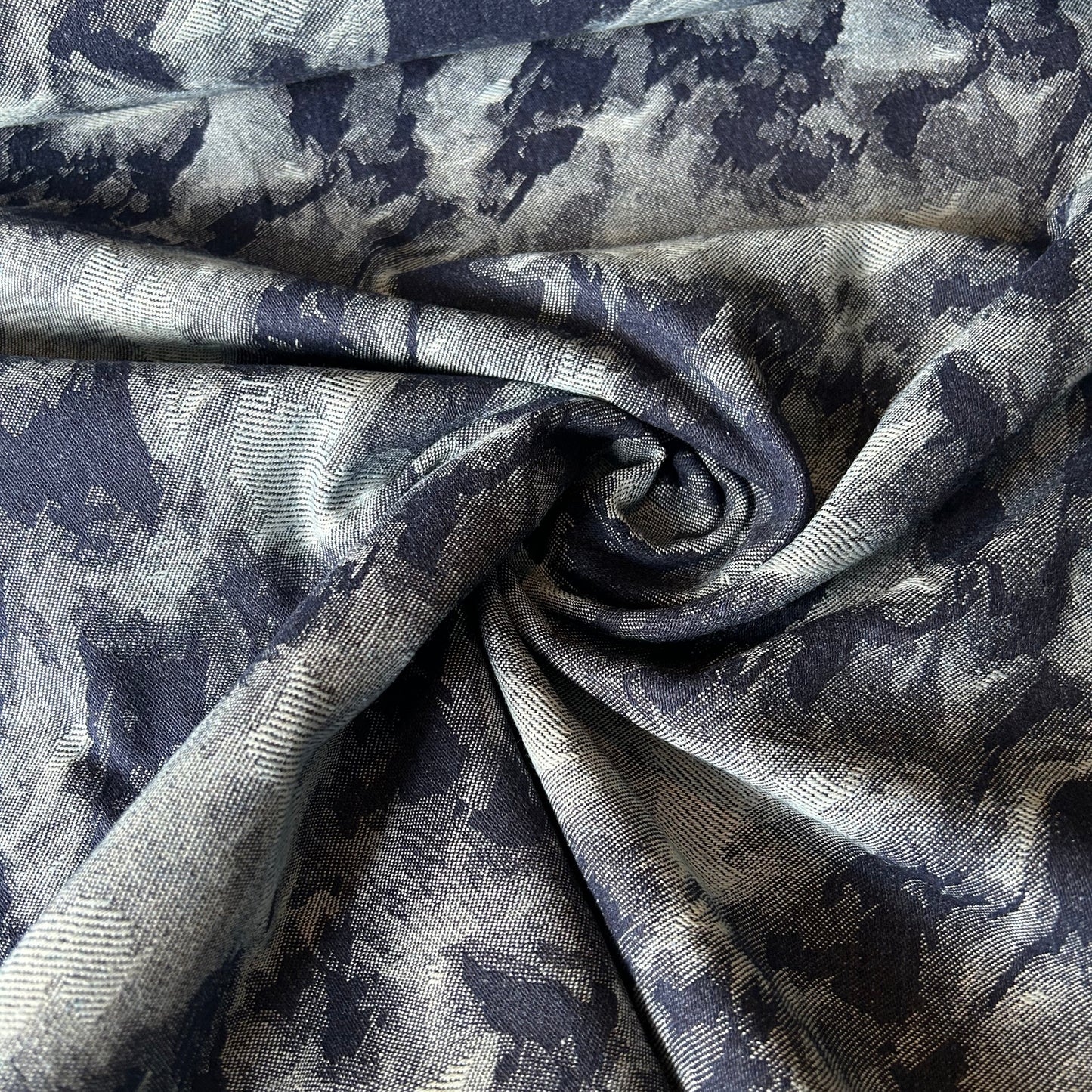 Premium Washed Denim Jacquard Cotton Blend