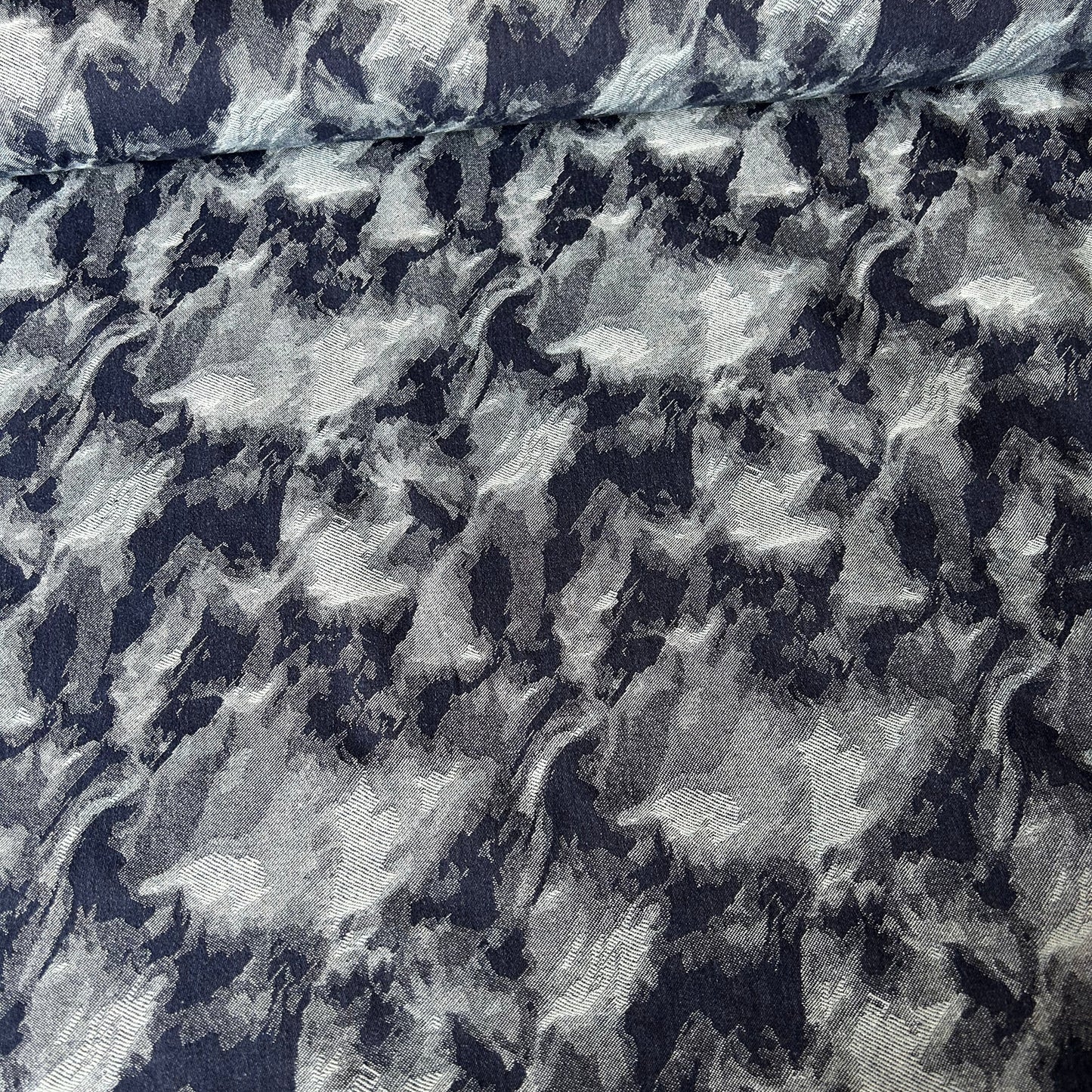 Premium Washed Denim Jacquard Cotton Blend