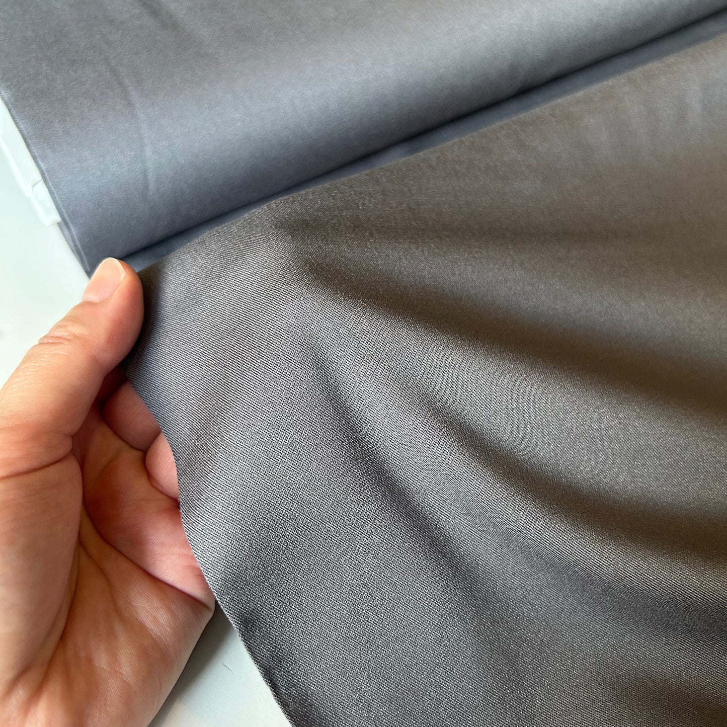 Stretch Viscose Twill - Dark Grey