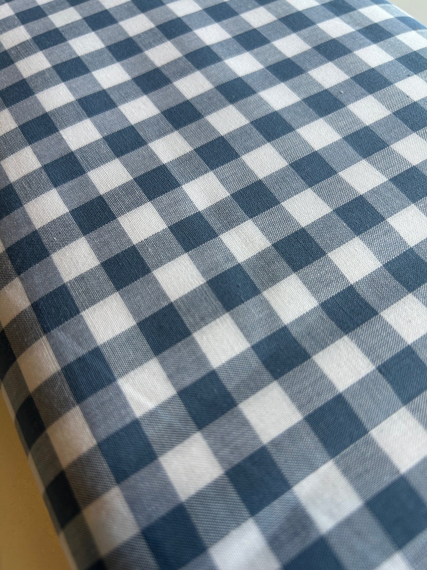 Yarn Dyed 9mm Cotton Gingham - Denim