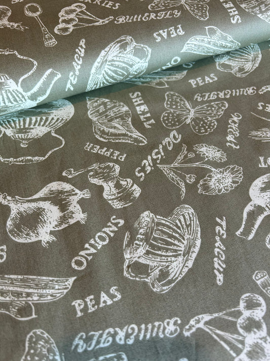 Sage Green Souvenir Print 100% Cotton