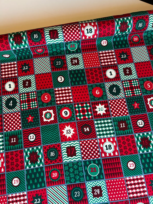 Christmas Advent 100% Cotton