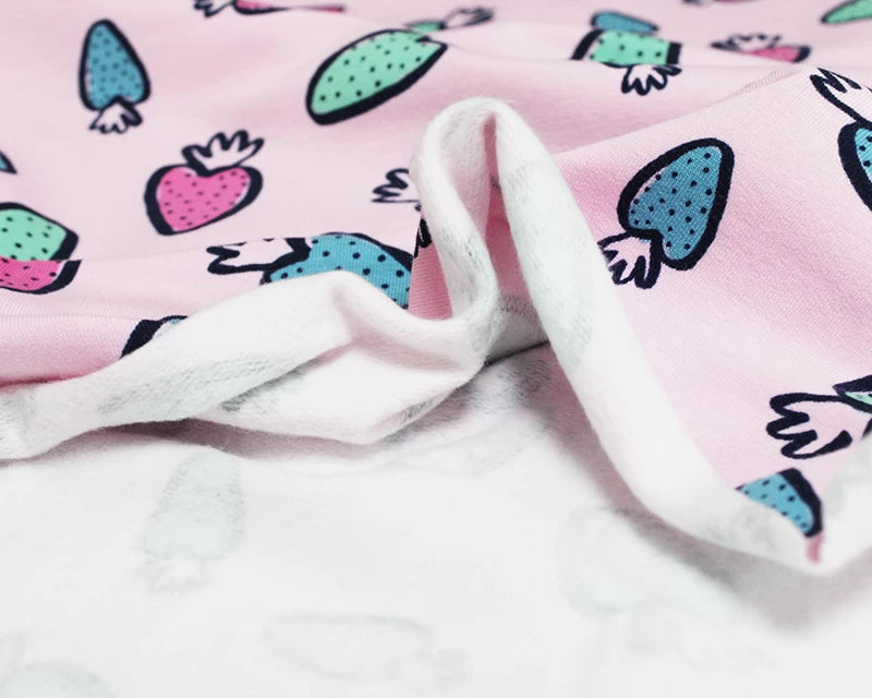 Strawberry Doodle Sweatshirting | OEKO-TEX
