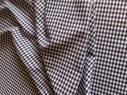 100% Cotton Gingham - Purple