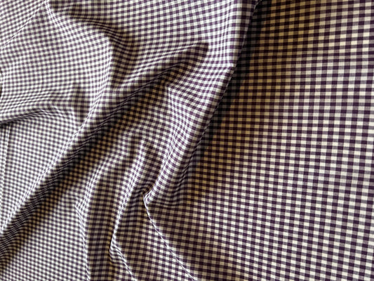 100% Cotton Gingham - Purple