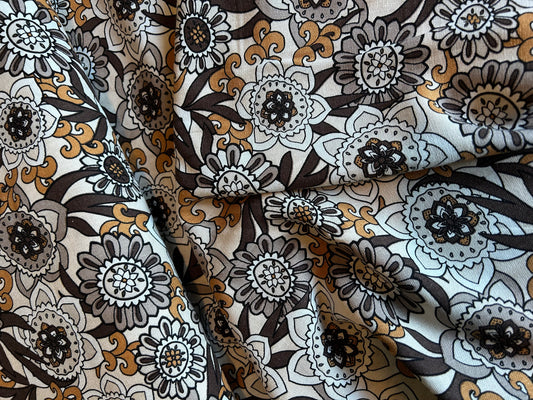 Linen Viscose Print - Sand