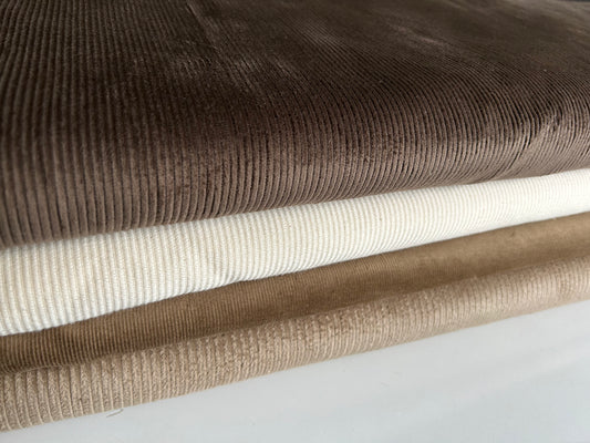 Velvety Chocolate Brown Corduroy - Deadstock