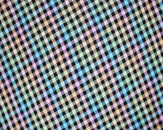 Polyviscose Pastel Rainbow Tartan