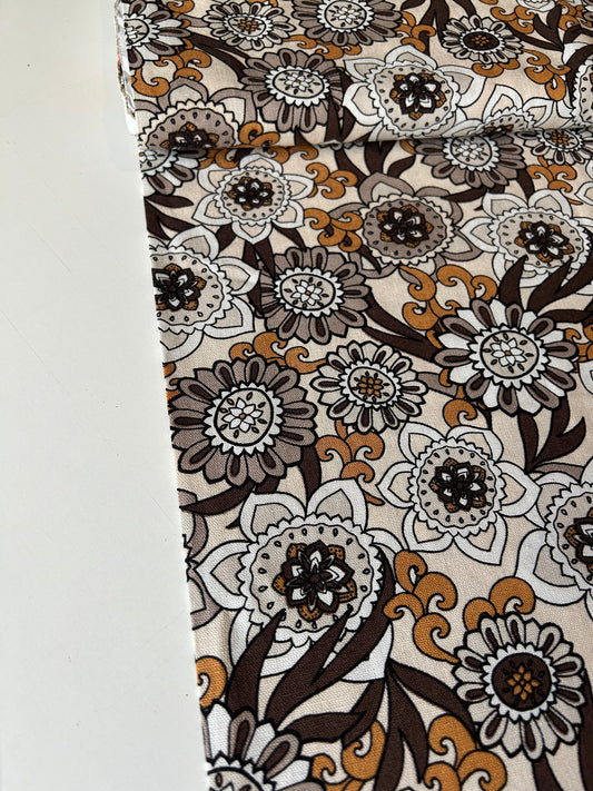 Linen Viscose Print - Sand