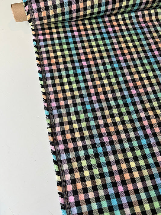 Polyviscose Pastel Rainbow Tartan