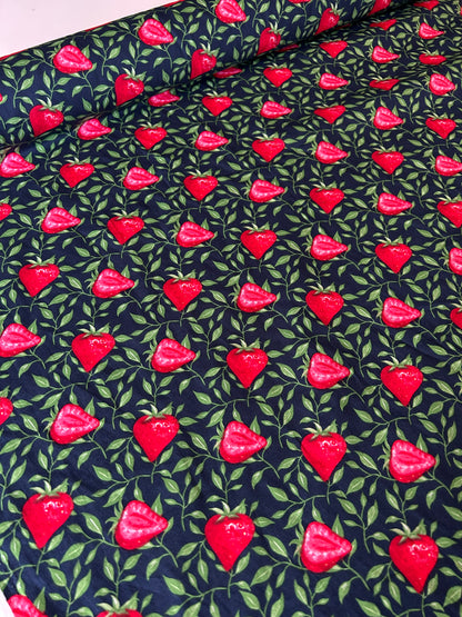 Strawberry Cotton Poplin