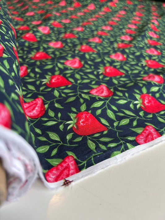 Strawberry Cotton Poplin