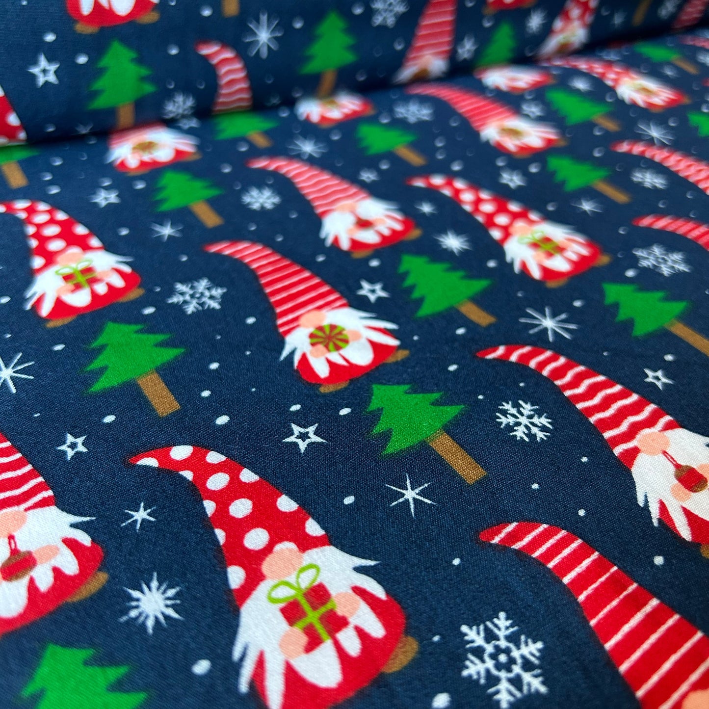 Christmas Gonk Print Polycotton