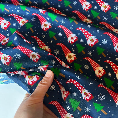 Christmas Gonk Print Polycotton