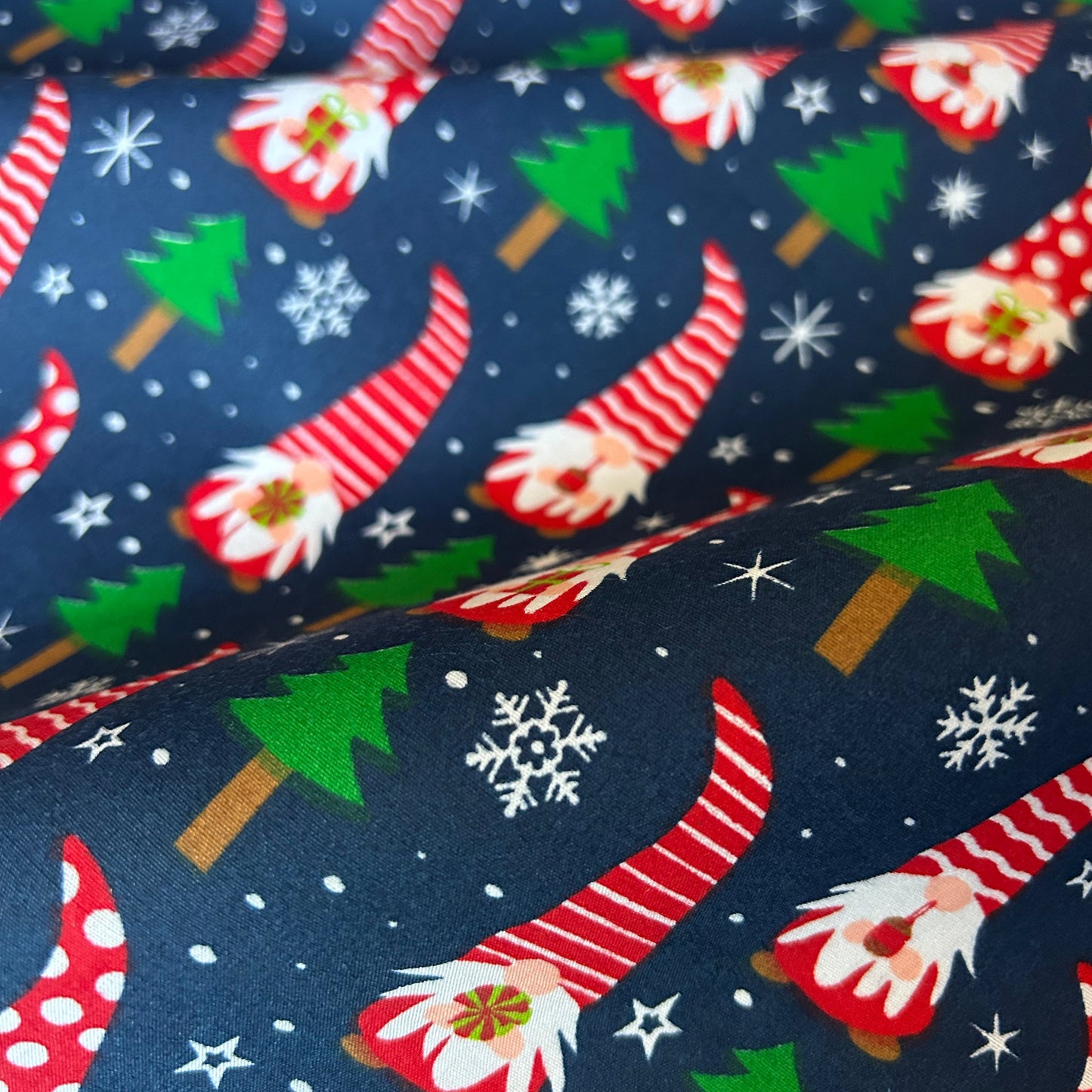 Christmas Gonk Print Polycotton