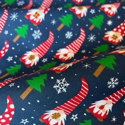 Christmas Gonk Print Polycotton