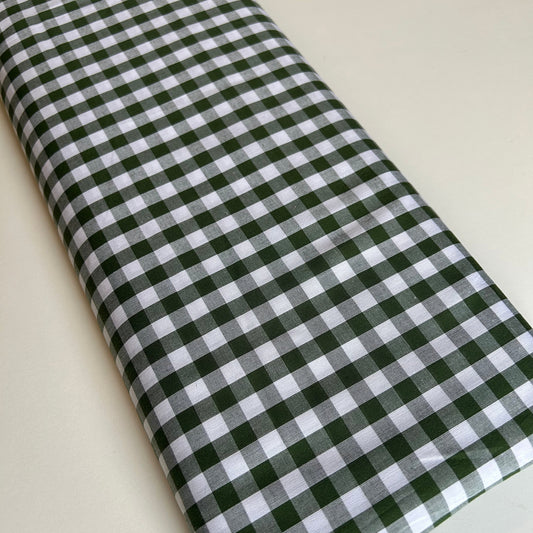 Yarn Dyed 9mm Cotton Gingham - Bottle Green