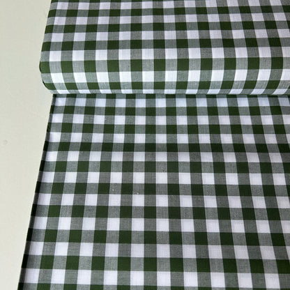 Yarn Dyed 9mm Cotton Gingham - Bottle Green