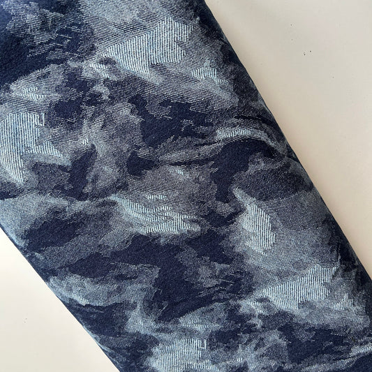 Premium Washed Denim Jacquard Cotton Blend