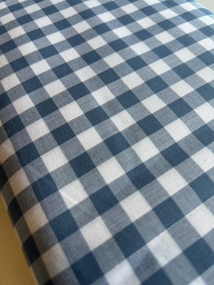 Yarn Dyed 9mm Cotton Gingham - Denim
