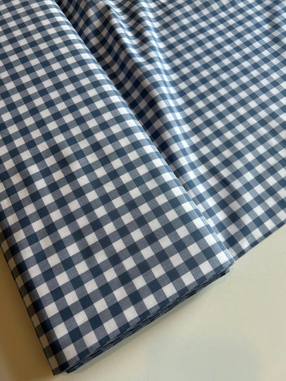Yarn Dyed 9mm Cotton Gingham - Denim