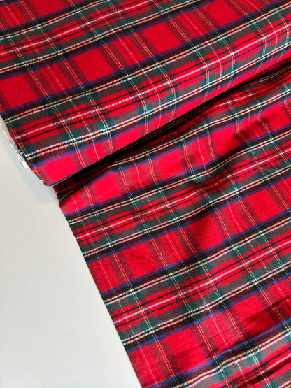 Yarn Dyed Brushed 100% Cotton Checks - Red Checks