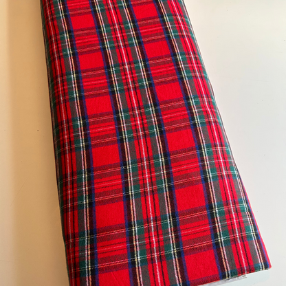 Yarn Dyed Brushed 100% Cotton Checks - Red Checks