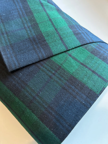 Yarn Dyed Brushed 100% Cotton Checks - Green/Blue Checks