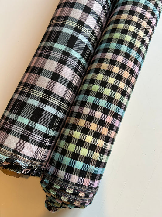 Polyviscose Pink Tartan