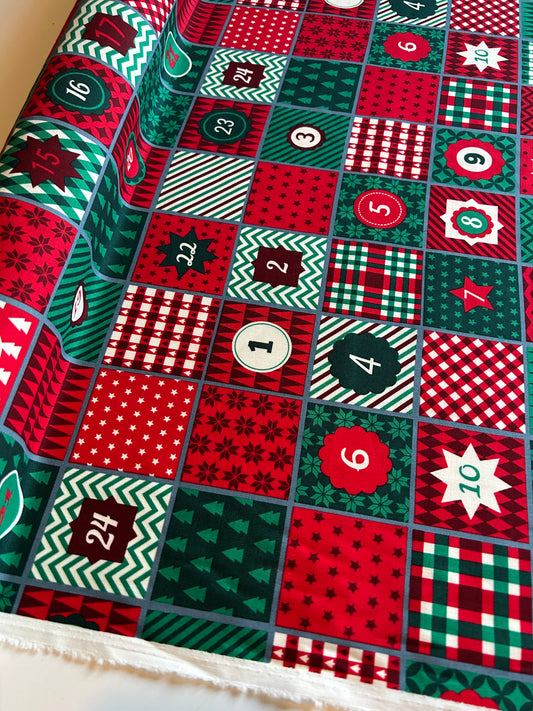 Christmas Advent 100% Cotton